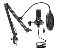 YENKEE YMC 1031 STREAMER 2.0 čierna / stolný kondenzátorový mikrofón s ramenom / USB 