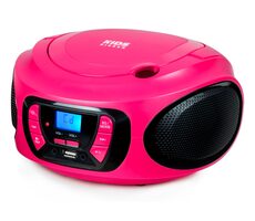 BigBen CD62RSUSBBT ružová / Prenosný CD prehrávač / MP3 / FM / BT / 4X LR14 
