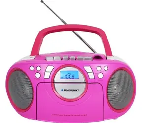 Blaupunkt BB16PK ružová / prenosné rádio / CD / USB / AUX / 3.4W