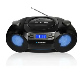 Blaupunkt BB31LED čierna / prenosné rádio / CD / USB / AUX / FM / 12W