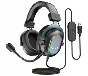 FIFINE H6 AmpliGame RGB čierna / herné slúchadlá s mikrofónom / RGB / USB-A 