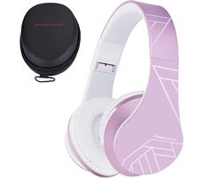 PowerLocus P2 Kids Purple/White / Detské bezdrôtové slúchadlá s mikrofónom / Bluetooth 5.3