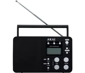 AKAI APR-200 Prenosné rádio čierna / FM / AUX / SW / LED displej / 1W
