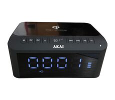 AKAI ACRB-1000 Rádiobudík šedá / Bluetooth 5.1 / 2x USB-A & 1x AUX / 5W