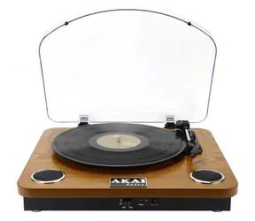AKAI ATT-11BT hnedá / Gramofón / 33 & 45 & 78 RPM / RCA-in / Bluetooth 5.0 / USB / repro