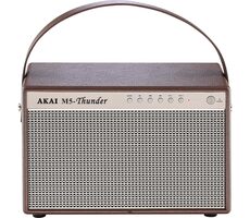 AKAI M5 THUNDER hnedá / Bezdrôtový reproduktor / Bluetooth 5.0 / 18W / 2x USB / AUX 