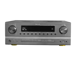 AKAI AS005RA-750B strieborná / Zaesilovač / Bluetooth / USB / AUX / FM / diaľkový ovládač