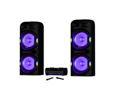 AKAI Y5 čierna / 2x Párty reproduktor / Bluetooth / USB / AUX / 550W