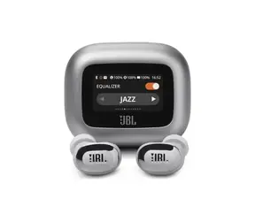JBL Live Buds 3 strieborné / Bezdrôtové slúchadlá do uší / mikrofón / Bluetooth 5.3 / IP55 / ANC