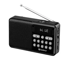 Sandberg Speaker Radio FM+BT Recharge čierna / FM rádio s Bluetooth reproduktorom / 1200mAh / 5W 