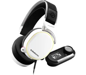 Rozbalené - SteelSeries Arctis Pro + GameDAC biela / Slúchadlá s mikrofónom / 3.5 mm jack / USB / RGB / rozbalené