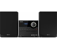 Rozbalené - Sharp XL-B517D čierna / Mikrosystém / 2.0 / 45W / DAB+ / FM / BT / CD / USB / 3.5mm / rozbalené