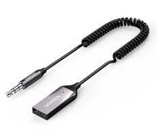 Ugreen CM309 Audio prijímač USB audio adaptér AUX jack čierna / Bluetooth 5.0 / USB / dosah 10 m
