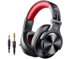 OneOdio Fusion A70 červená / Bezdrôtové profesionálne slúchadlá / Bluetooth 5.2 / Jack 3.5mm / Jack 6.3mm