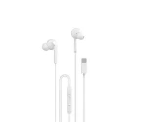 Dudao X3C drôtové slúchadlá do uší biela / s mikrofónom / USB-C / 1.2 m