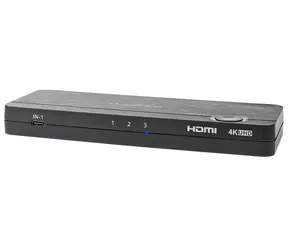 Nedis VCON6430AT prepínač KVM / USB-C + 2x HDMI vstup na 4X USB A + 1x HDMI výstup / 4K @ 60Hz / 18 Gbps