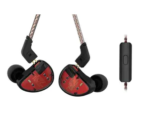 KZ AS10 Slúchadlá s mikrofónom (Red/Black)