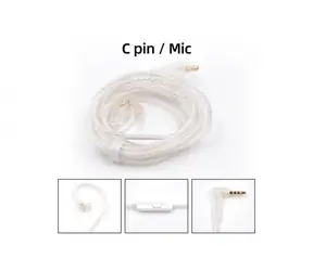 KZ - postriebrený upgrade kábel 2PIN (C-Pin)