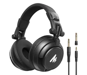 Maono AU-MH601 čierna / Štúdiové drôtové slúchadlá / 3.5 mm a 6.3 mm / 3 m
