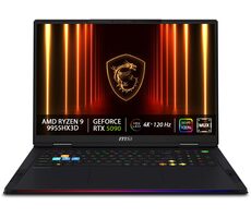 MSI Raider A18 HX A9WJG-067CZ čierna / 18" UHD + / AMD RYZEN 9 9955HX3D / 64GB / 2TB SSD / RTX 5090 24GB / W11H
