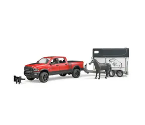 Bruder 02501 Terénne auto RAM 2500 s prepravníkom na kone a figúrkou koňa / 1:16 / od 3 rokov