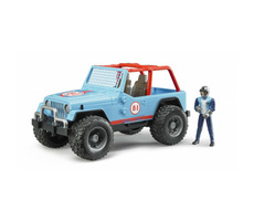 Bruder 02541 Závodné Jeep Cross Country modrý + pretekár / 1:16 / od 4 rokov