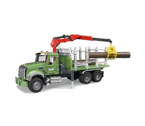 Bruder 02824 Nákladné auto s prepravníkom na drevo + 3 klády / 1:16 / od 4 rokov