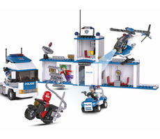 Sluban Polícia M38-B0376 2v1 Mestský nákladiak-Základňa / Lego - kompatibilný / Počet figúrok|dielikov: 5|572 / od 6 rokov