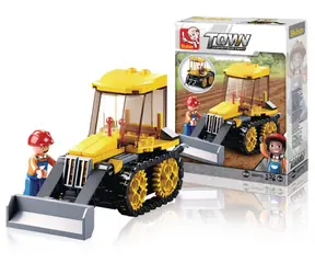 Sluban Town Stavitelia M38-B0377D Malý buldozér / LEGO - kompatibilný / Počet figúrok|dielikov: 1|132 / od 6 rokov