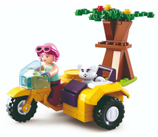 Sluban Girls Dream Holidays M38-B0600C Motocykel so sajdkárou / Lego - kompatibilný / Počet figúrok|dielikov:1|66 / od 6 rokov