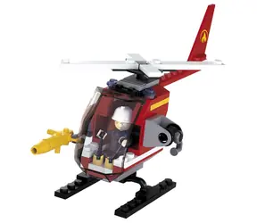 Sluban Hasiči M38-B0622D Hasičská helikoptera / LEGO - kompatibilný / Počet figúrok|dielikov: 1|77 / od 6 rokov