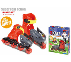 G21 Korčule kolieskové nastaviteľné / červená-šedá / Veľkosť 17.78 cm - 21.59 cm / od 3 rokov