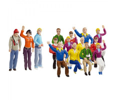 Carrera 21128 EVO | D132 | D124 - Figúrky - Fanúšikovia (3 stojaci &amp; 12 sediacich)