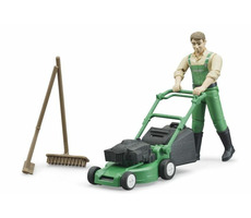 Bruder 62103 BWORLD Záhradník s kosačkou a príslušenstvom / 4+