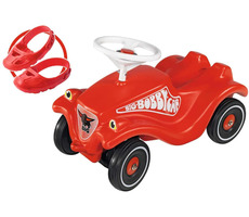 BIG Bobby Car Classic červené + ochranné topánky / detské odrážadlo / nosnosť 50 kg / od 1 roka