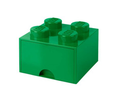 Room Copenhagen 40051734 Úložný box so šuplíkom 250x250x180mm - zelená