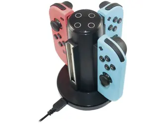 READY 2 GAMING Nintendo Switch nabíjacia stanica 4 v 1 čierna