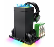 iPega XBX024S Multifunkčný Nabíjací RGB Stojan s Chladením pre Xbox