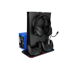 Canyon CND-CSPS5B čierna multifunkčný chladiaci stojan pre PS5 & nabíjanie 2 PS5 ovládačov / RGB podsvietenie
