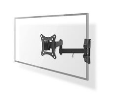 Nedis TVWM1510BK - Full Motion Nástenný Držiak TV / 13-27" / Max. 15 kg / 3 Otočné Body