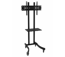 Techly ICA-TR23 mobilný držiak LCD pre 32-70&quot; obrazovky čierna / VESA 600x400 / nosnosť 40kg / 1x polica