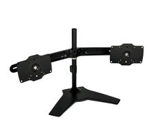 SilverStone ARM23BS-L kovový držiak pre dva monitory do 32&quot; čierna / Vesa 75x75 &amp; 100x100 / pivot / 15 kg nosnosť