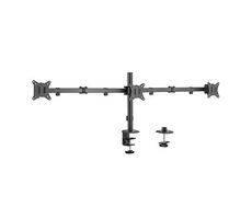 Gembird MA-D3-01 Stolný držiak pre 3 monitory do 27&quot; / štandardy VESA 75x75 &amp; 100x100 / na stôl / nosnosť 7 kg / nastaviť