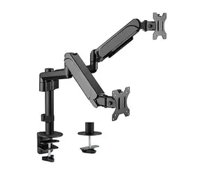 Gembird MA-DA2P-01 Stolný držiak pre 2 monitory do 32" / štandardy VESA 75x75 &amp; 100x100 / na stôl / nosnosť 9kg / nastav