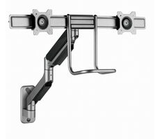 Gembird MA-WA2-02 Nástenný držiak pre 2 monitory do 32" / štandardy VESA 75x75 & 100x100 / na stenu / nosnosť 8 kg