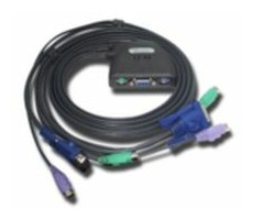 ATEN KVM switch / CS-62Z / 2PC / PS/2 / mini vr. kabeláže