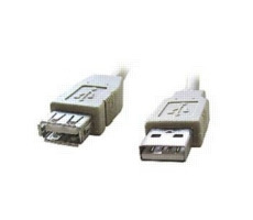 OEM USB 2.0 kábel A&lt;-&gt;A predlžovací 3m