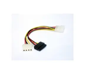 Gembird Kábel SATA napájací / 15cm / redukcia z 5,25 na 5,25 + 1xSATA