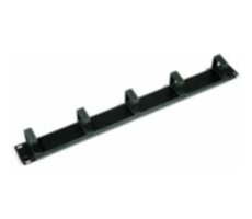 19&quot; vyväzovací panel 1U 5x plast.úchytka, čierna