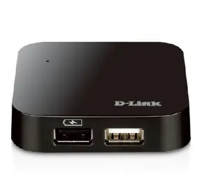 D-Link DUB-H4 / USB 2.0 4-Port Hub / 4 x A-Port / 1 x B-Port / Cable
